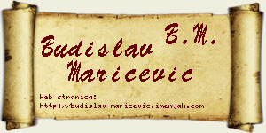 Budislav Marićević vizit kartica
